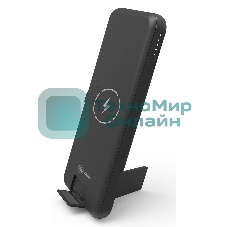 Портативный аккумулятор Cactus CS-PBFSQT-10000 Li-Pol 10000mAh 3A+3A черный 1xUSB беспроводная зарядка