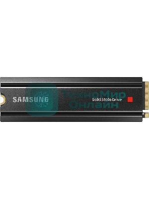 Накопитель SSD Samsung 980 PRO, 1TB, PCIe 4.0 x4, M.2 2280, NVMe, R/W 7000/5000, с радиатором