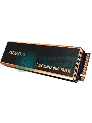 Накопитель SSD ADATA LEGEND 960 MAX, 4Tb, M.2 2280, PCIe 4.0 x4, NVMe, R/W 7400/6800, с радиатором