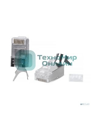 Коннектор Cabeus, RJ45(8p8c), кат. 6, экр., со вставкой, прозрачный