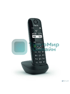 Дополнительная трубка Dect Gigaset AS690HX черный для AS690