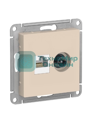Механизм розетки 2-м AtlasDesign комп. RJ45 кат.5E+TV беж. SchE ATN000289
