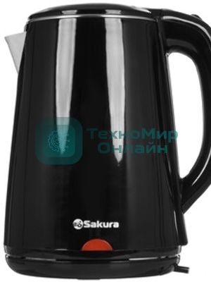 Чайник Sakura SA-2150BK 1.8 л, двойной корпус,черн д