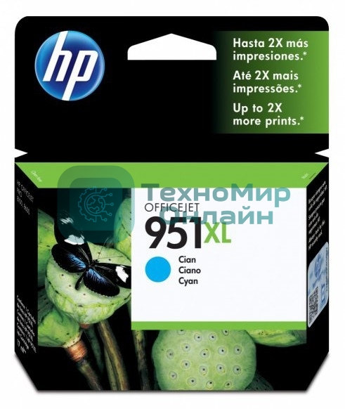 Картридж струйный HP 951XL CN046AE голубой для HP OJ Pro 8100/8600 (1500 стр.)