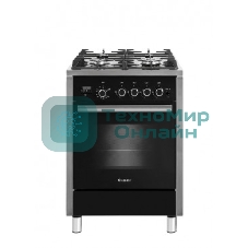 Плита газовая Gefest ПГ 6700-04 черный, конфорок 4 шт, духовка 52 л, 60 см x 85 см x 60 см