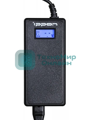 Блок питания Ippon D90U автоматический 90W 15V-19.5V 10-connectors 8A 1xUSB 2.1A от бытовой электросети LСD индикатор