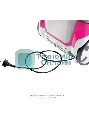 Моющий пылесос Thomas ALLERGY&FAMILY розовый/серый, 325/1700 Вт, уборка влажная/сухая/сбор жидкости, пылесборник мешок/контейнер 6 л