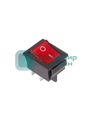 Выключатель клавишный Rexant 250V 16А (4с) ON-OFF красный с подсветкой