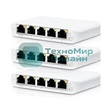 Коммутатор Ubiquiti 5PORT 1000M 3PACK POE USW-FLEX-MINI-3