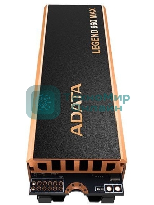 Накопитель SSD ADATA LEGEND 960 MAX, 4Tb, M.2 2280, PCIe 4.0 x4, NVMe, R/W 7400/6800, с радиатором
