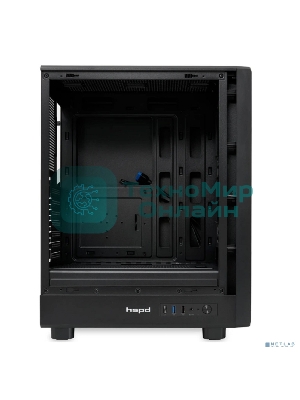 Компьютерный корпус без блока питания HSPD M510, Mesh Mid Tower, черный, TG, 0.5 SPCC, no fans ATX, mATX, mITX 180/280/160мм 1x2.5