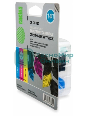 Картридж струйный Cactus CS-CB337 №141 трехцветный (9 мл.) для HP DJ D4263/D4363/D5360/DJ J5783/J6413