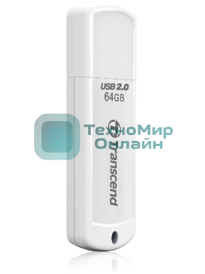 Флешка USB Transcend JetFlash 370 (TS64GJF370), 64Gb, USB 2.0, R/W 25/10, белый