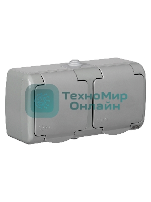 Розетка IEK ERA22-K03-16-54 РСш22-2-А Розетка 2-ая с з/к откр. уст. 16А IP54 AQUATIC