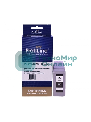 Картридж струйный ProfiLine PL-PFI-107BK для принтеров Canon IPF670/IPF680/IPF685/IPF770/IPF780/IPF785 с чернилами Black