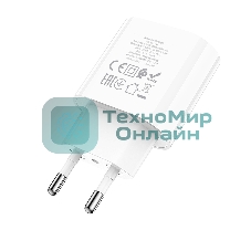 Сетевое зарядное устройство Hoco 20Вт, 3А, QC3.0/PD, 1хType-C, C94A, белый, коробка