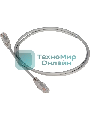 Патч-корд LANMASTER TWT UTP cat.5e, с заливными колпачками, 50.0 м, серый