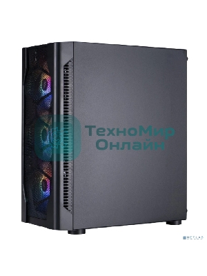 Компьютерный корпус 1STPLAYER DK D4 Black/ATX/4x120мм FRGB fans/D4-BK-4F1