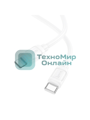 Кабель USB2.0 Hoco Type-C/Lightning, 2.4А, 27Вт, X115, 1м, белый, коробка