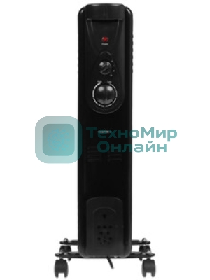 Обогреватель масляный Centek CT-6200 (7 секций) черный, 700/1000/1500Вт, 3 режима, механический термостат