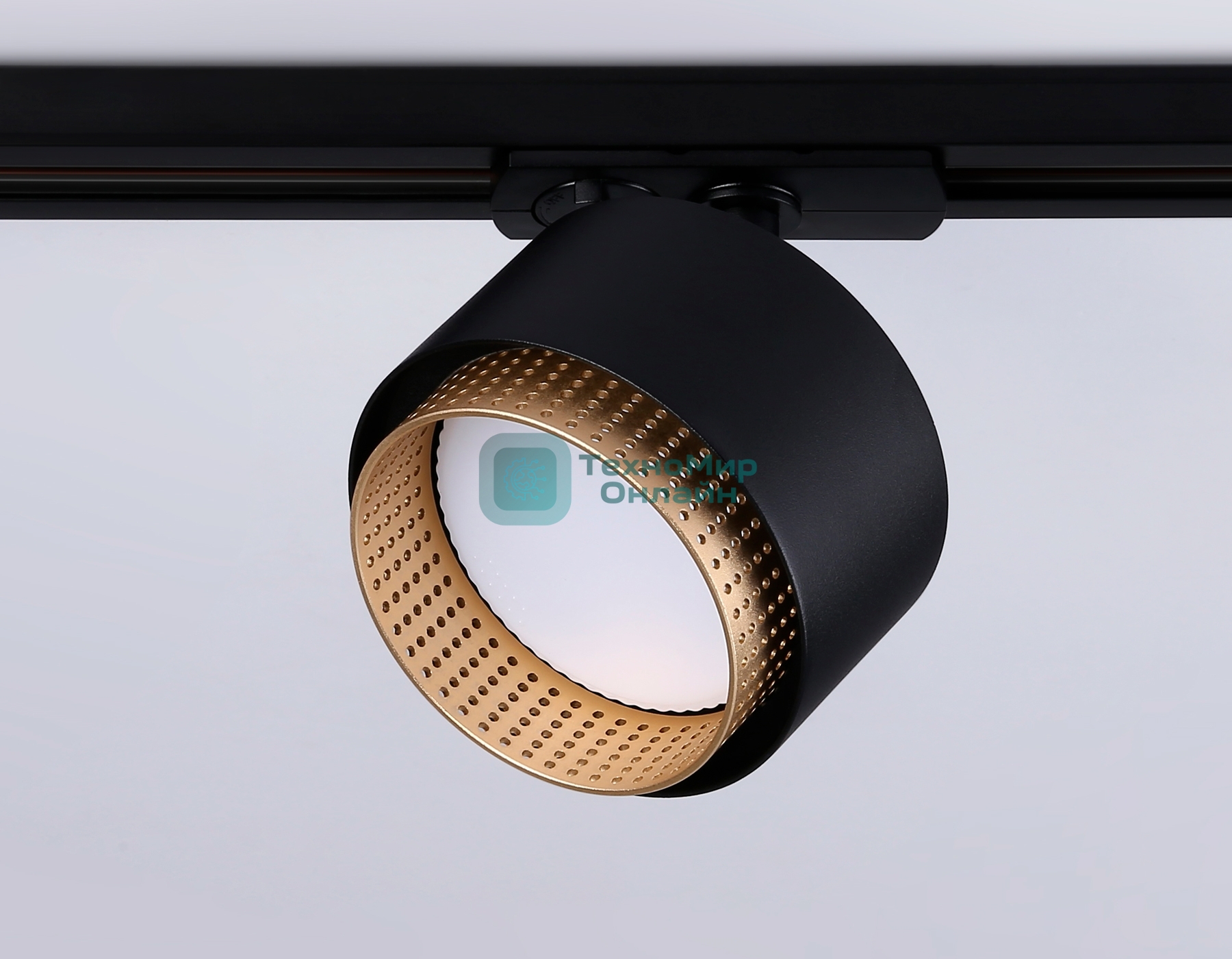 Трековый однофазный светильник Ambrella light GL5381 BK/GD черный/золото GX53 max 12W D95*130