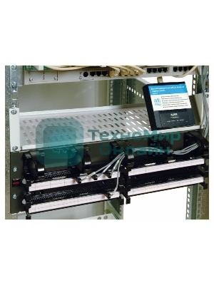 Полка перфорированная консольная 2U, глубина 400 мм, черный (МС-40-9005)