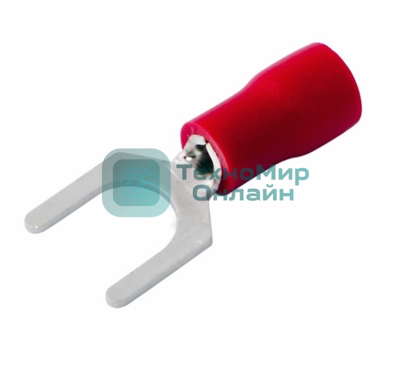 Наконечник вилочный изолированный Rexant 5.3 мм 0.5-1.5 мм² (НВи 1.5-5/НВи 1,25-5) красный