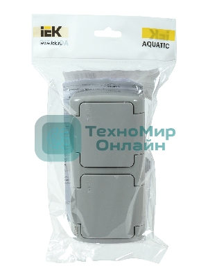Розетка IEK ERA22-K03-16-54 РСш22-2-А Розетка 2-ая с з/к откр. уст. 16А IP54 AQUATIC
