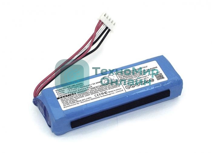 Аккумуляторная батарея CameronSino CS-JML320SL для JBL Charge 3 (2016) 3.7V 6000mAh 22.20Wh