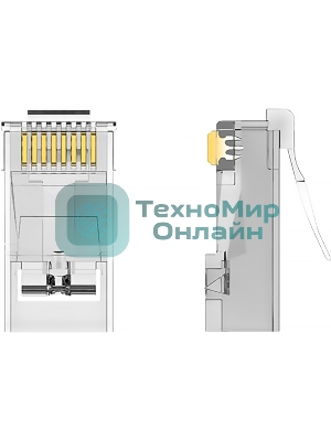 Коннектор Vention RJ45 (8p8c), UTP, cat. 6A, под витую пару (50 шт.)