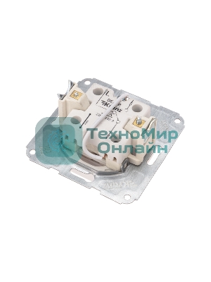 Переключатель Kranz DEA 1кл прох. (инд) с/у 10А мех. белый (1/10/120)