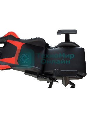 Кресло Zombie Game Penta черный/красный, экокожа, 120 кг, механизм качания