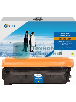 Картридж лазерный G&G GG-W2122X (212X) желтый (10000 стр.) для HP Color LJ M554/M555/578 Enterprise