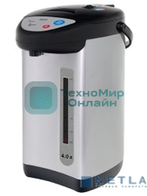 Термопот Mystery MTP-2452 4 л, 700 Вт, черный/серебристый