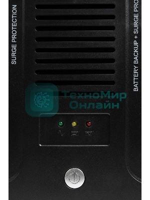 Источник бесперебойного питания SMARTWATT UPS SAFE PRO 1000 черный 1000/600 ВА/Вт, линейно-интерактивный, напольный/настенный, LED индикация, Shuko CEE7/4 - 8 шт. (4 шт. с резервным питанием, 4 шт. - сетевой фильтр)