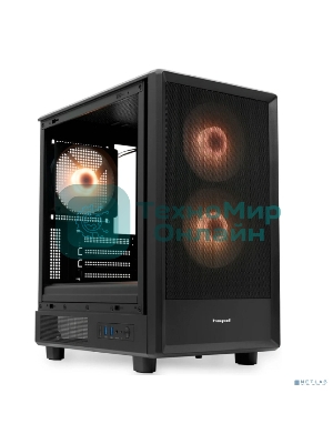 Компьютерный корпус HSPD M310, Mesh Mini-tower, черный, TG, 0.4 SPCC, 3x120мм ARGb mATX, mITX 180/280/160мм 1x2.5