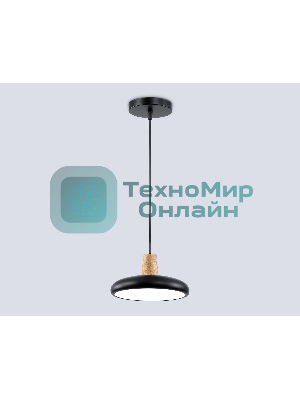 Светильник Ambrella light FL4839 BK/WD черный/дерево 24W 3000-6000K D200*800 (без ПДУ)