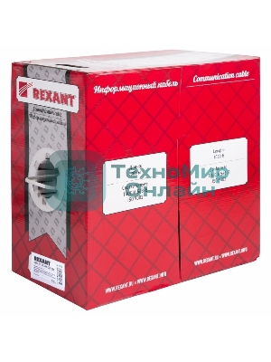 Кабель витая пара Rexant SFTP 4PR 24AWG, cat.5e, бухта 305 м