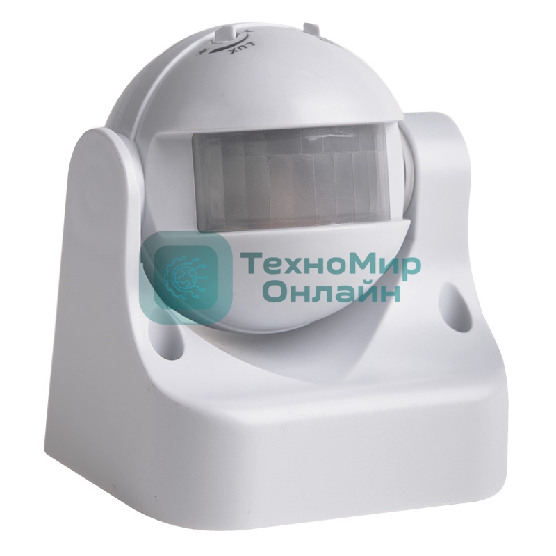 Датчик движения Rexant настенный ДДС 02, 180°, 1200 Вт, 10-2000 Лк, 12 м, 10-420 сек. IP44