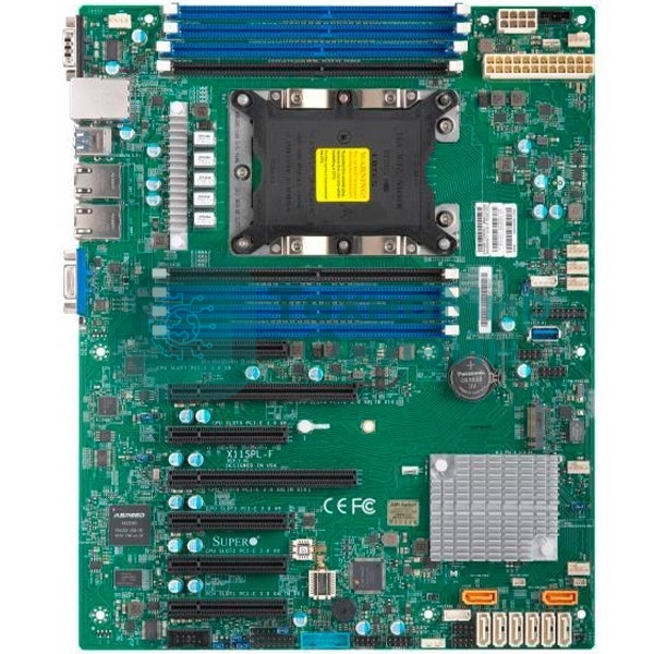 Материнская плата серверная Supermicro MBD-X11SPL-F-B, LGA 3647, Intel C621, 8xDDR4, 8xSATA, 1xM.2, 2xPCI-E 3.0 x8, 1xPCI-E 3.0 x4, 2xRJ45 1GbE, 8xUSB 2.0, 2xUSB 3.0, 1xVGA, ATX