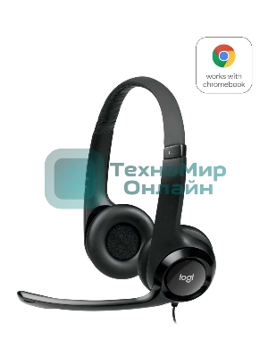 Гарнитура Logitech H390 чёрный, проводная, USB