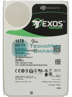 Жесткий диск SEAGATE SATA 14TB 7200RPM 6GB/S 256MB ST14000NM001G
