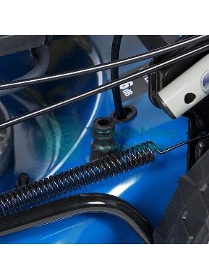 Бензиновая газонокосилка Hyundai L 4610SE самоходная, электрозапуск, двигатель Hyundai ICV145,4-х такт, 3.5 л.с./145 см3, Ширина среза 45,7 см, Высота среза 25-75 мм, 35 кг