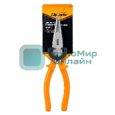 Длинногубцы Sparta Classic, 200 мм, прямые шлифованные, пластмассовые рукоятки