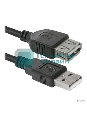 Кабель USB Defender USB02-10 USB2.0 AM-AF, 3.0м