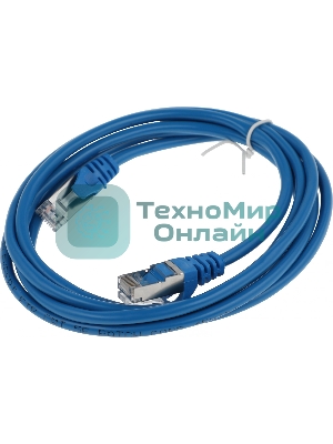 Патч-корд FTP Cablexpert cat.5e, 2м, литой, многожильный синий