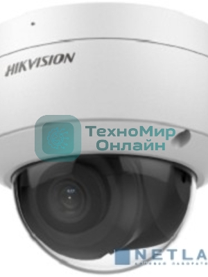 Уличная купольная IP-камера Hikvision 2Мп уличная купольная IP-камера, EXIR ИК 30м, технология AcuSense, 1/2.8 CMOS, объектив 4мм, угол 87, мех ИК-фильтр, 0.005лк@F1.6, H.265/H.265+/H.264/H.264+/MJPEG, 3 потока, 1920х1080@25к/с, WDR 120дБ 3D DNR BLC ROI, слот microSD до 256Гб, встр микрофон, 1 RJ45, DC12В/PoE, 6.5Вт, -40...+60C, IP67, IK10