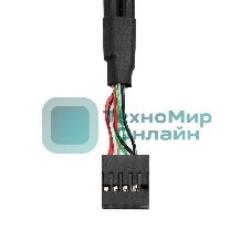 Планка портов в корпус 2xUSB 2.0 ExeGate BrctUSB2-2A-LP (USB 2.0 9pin (IDC 9pin F) --> 2x USB 2.0 Af, кабель 20 см, Low Profile)