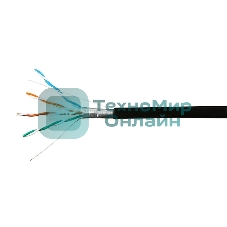 Кабель SkyNet Light FTP outdoor 4x2x0,46, медный, FLUKE TEST, кат.5e, однож., 100 м, box, черный