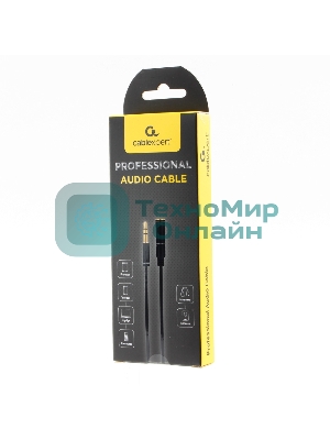 Кабель аудио удлинительный Cablexpert CCAB-02-35MF-3MB. 3.5 Jack (M)/3.5 Jack (F), черный, 3м, блистер